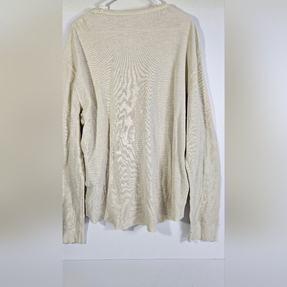 Men's Beige Long Sleeve Tee - Picture 2 of 4